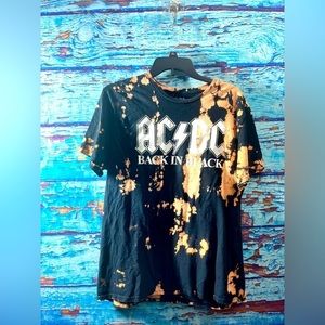 Hand-bleached AC/DC shirt.